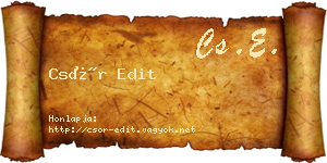 Csór Edit névjegykártya